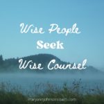 Wise People Seek Wise Counsel